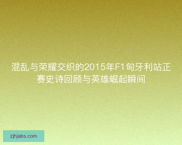 混乱与荣耀交织的2015年F1匈牙利站正赛史诗回顾与英雄崛起瞬间 混乱与荣耀交织的2015年F1匈牙利站正赛史诗回顾与英雄崛起瞬间